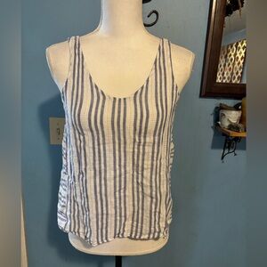 Cynthia Rowley, Striped, Linen Blend, Tank Top